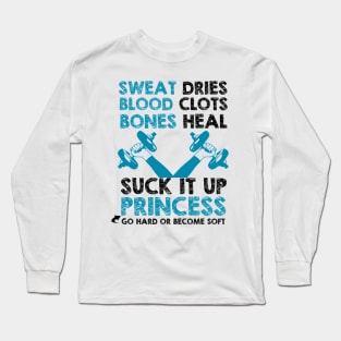 funny gym quotes Long Sleeve T-Shirt